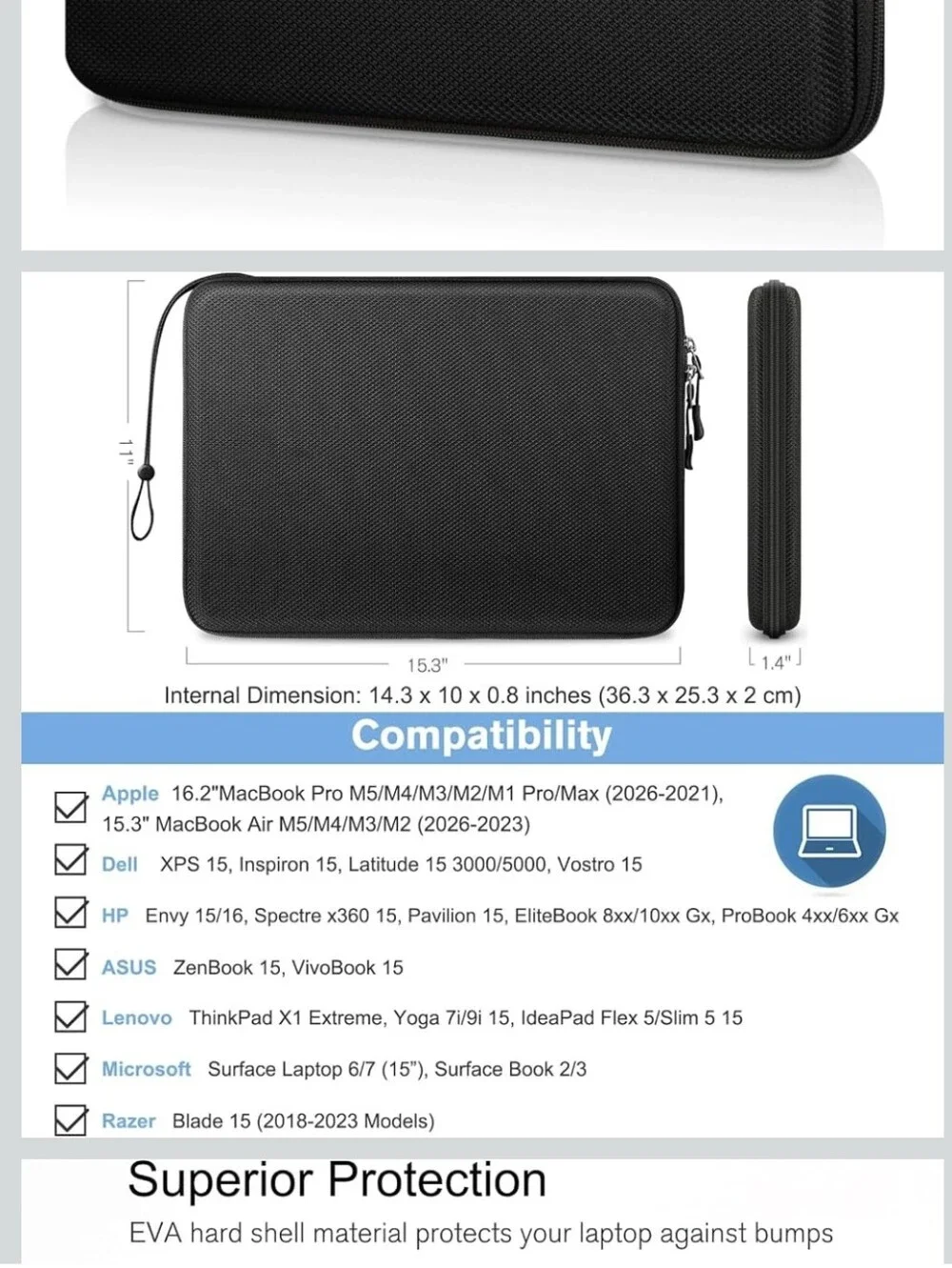 Finpac Water Resiatant Hard Laptop Case
